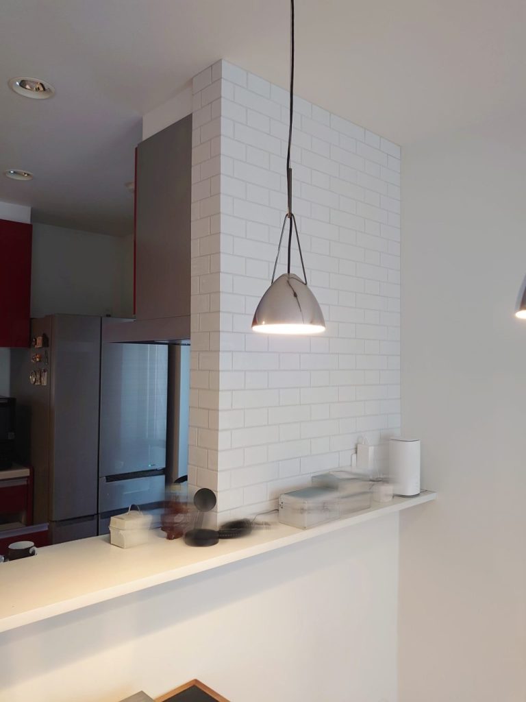 さいたま市　キッチンL字壁タイル