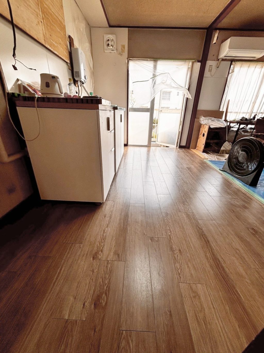 さいたま市　DIY中の団地の床工事アフター